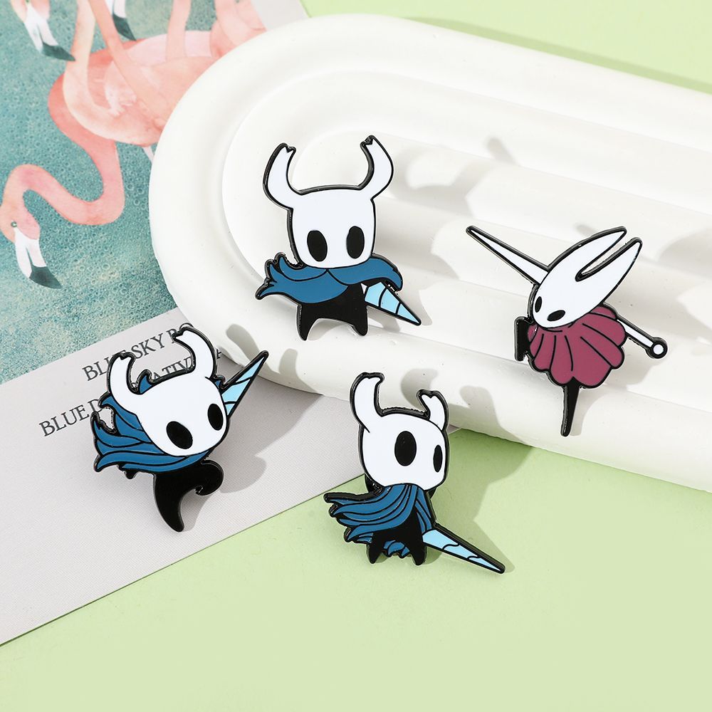 Hornet & The Knight – Hollow Knight Metal Pin Badge Set