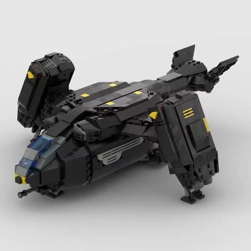 Helldivers 2 Pelican-1 Extraction Shuttle MOC Building Kit – 929-Piece Custom Bricks Set