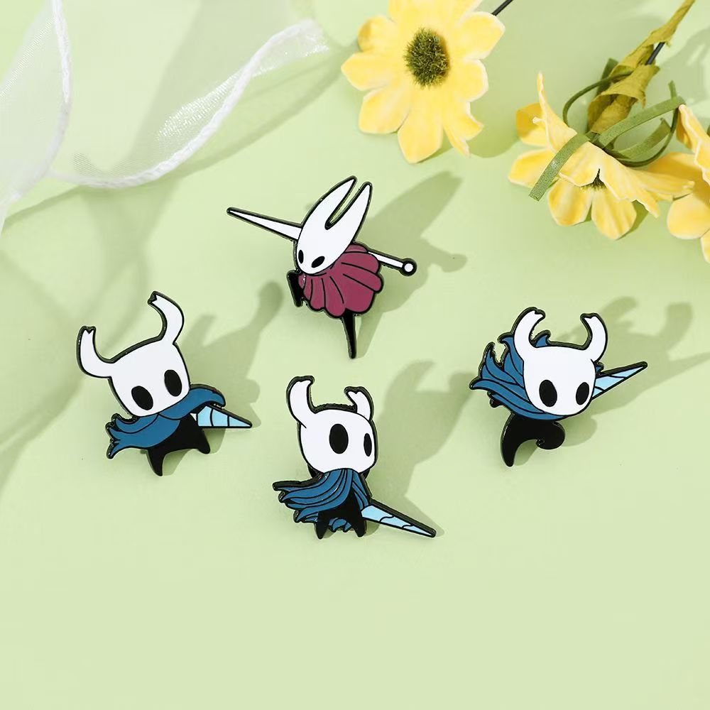 Hornet & The Knight – Hollow Knight Metal Pin Badge Set