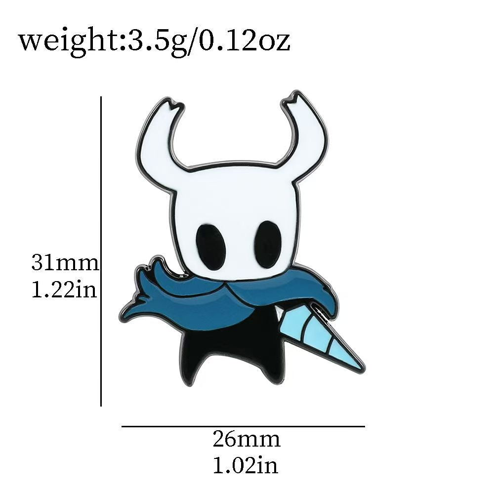 Hornet & The Knight – Hollow Knight Metal Pin Badge Set