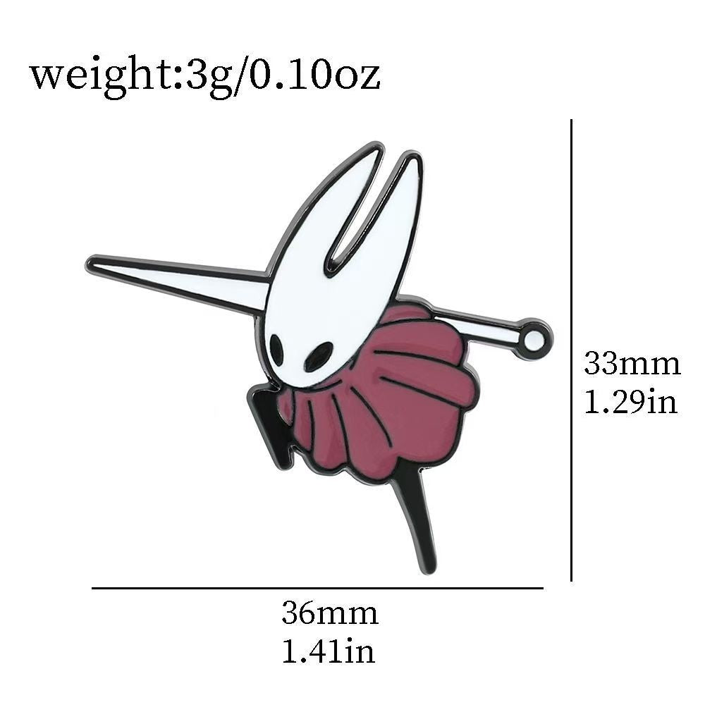Hornet & The Knight – Hollow Knight Metal Pin Badge Set