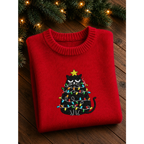 Personalized Christmas Cat Sweater