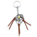Weathered dreamcatcher pendant — metal alloy hanging decor