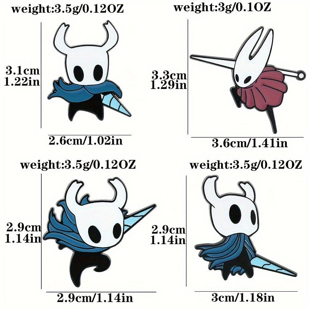 Hornet & The Knight – Hollow Knight Metal Pin Badge Set