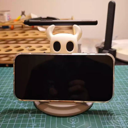 Hollow Knight Phone Stand with Pen Holder - Multi-Use Tablet Stand Desk Organizer