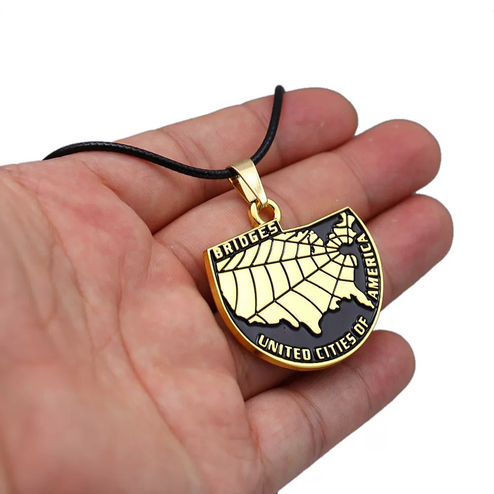 Map pendant necklace — inspired by iconic connection strands.