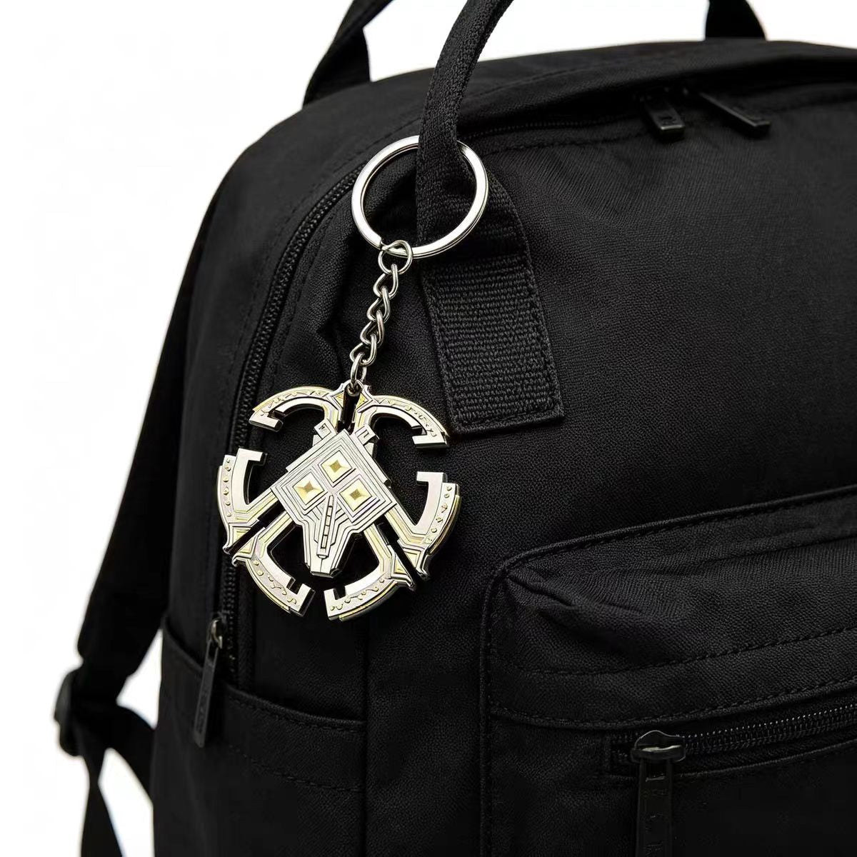 Nomai keychain from Outer Wilds — detailed metal keyring.