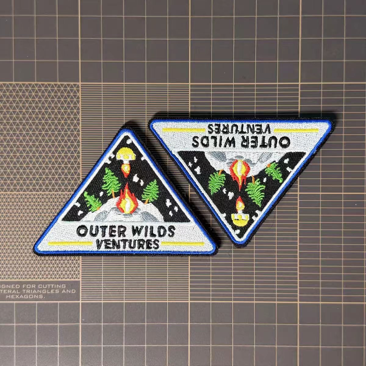 Outer Wilds embroidered morale patch — hook and loop for easy attachment.