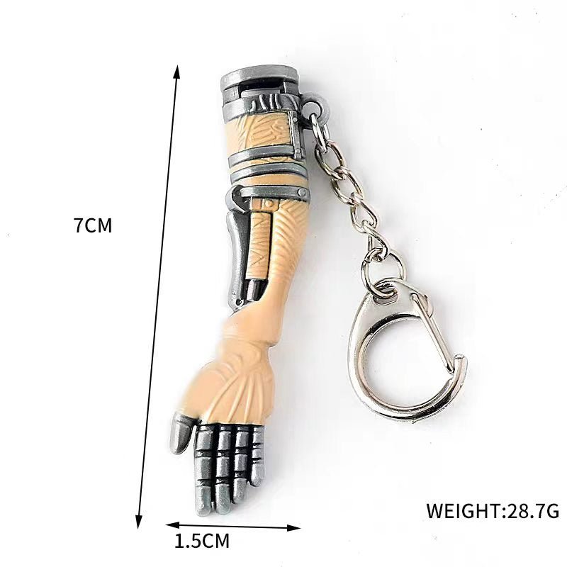 Shinobi Prosthetic keychain — mechanical arm mini metal.